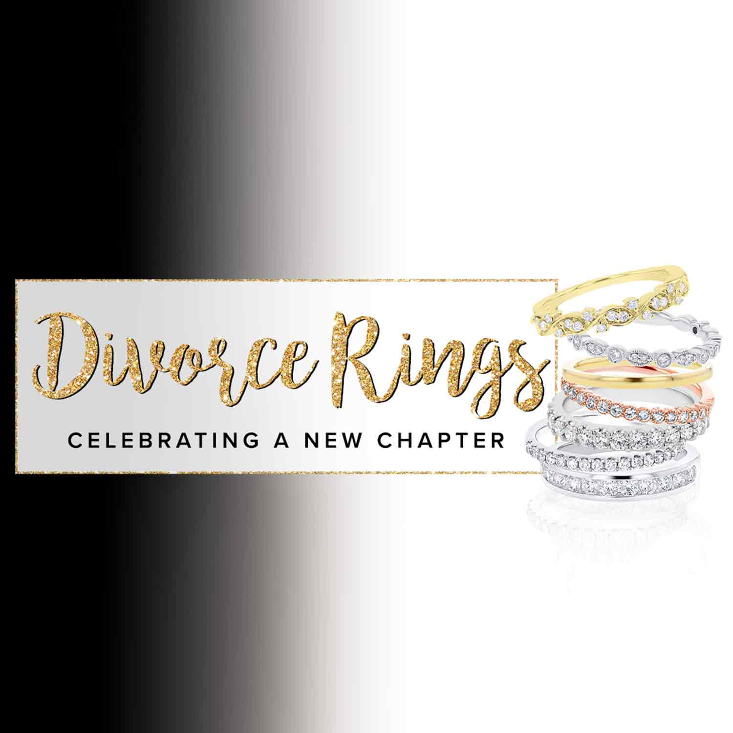 Divorce rings celebrating a new chapter.