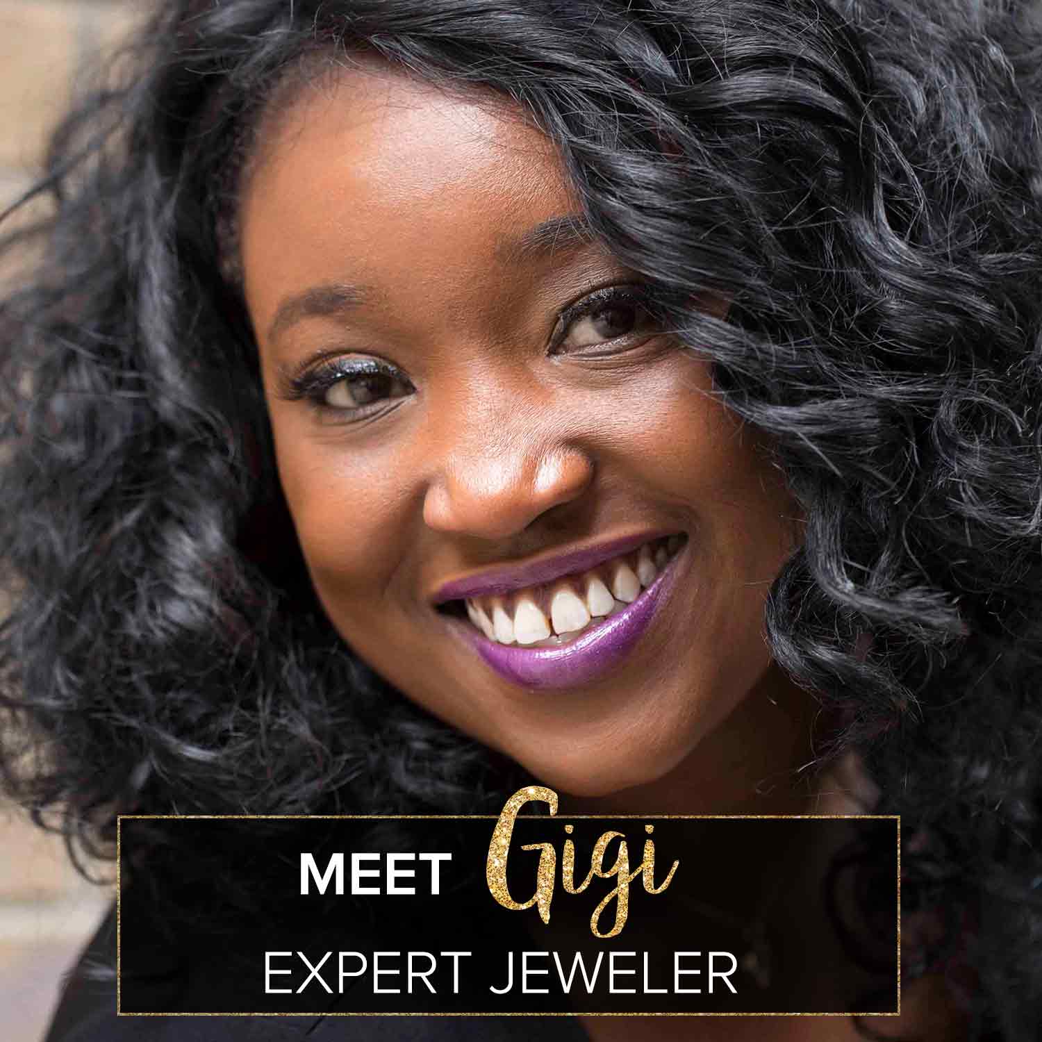 A picture of our expert jeweler, Gigi