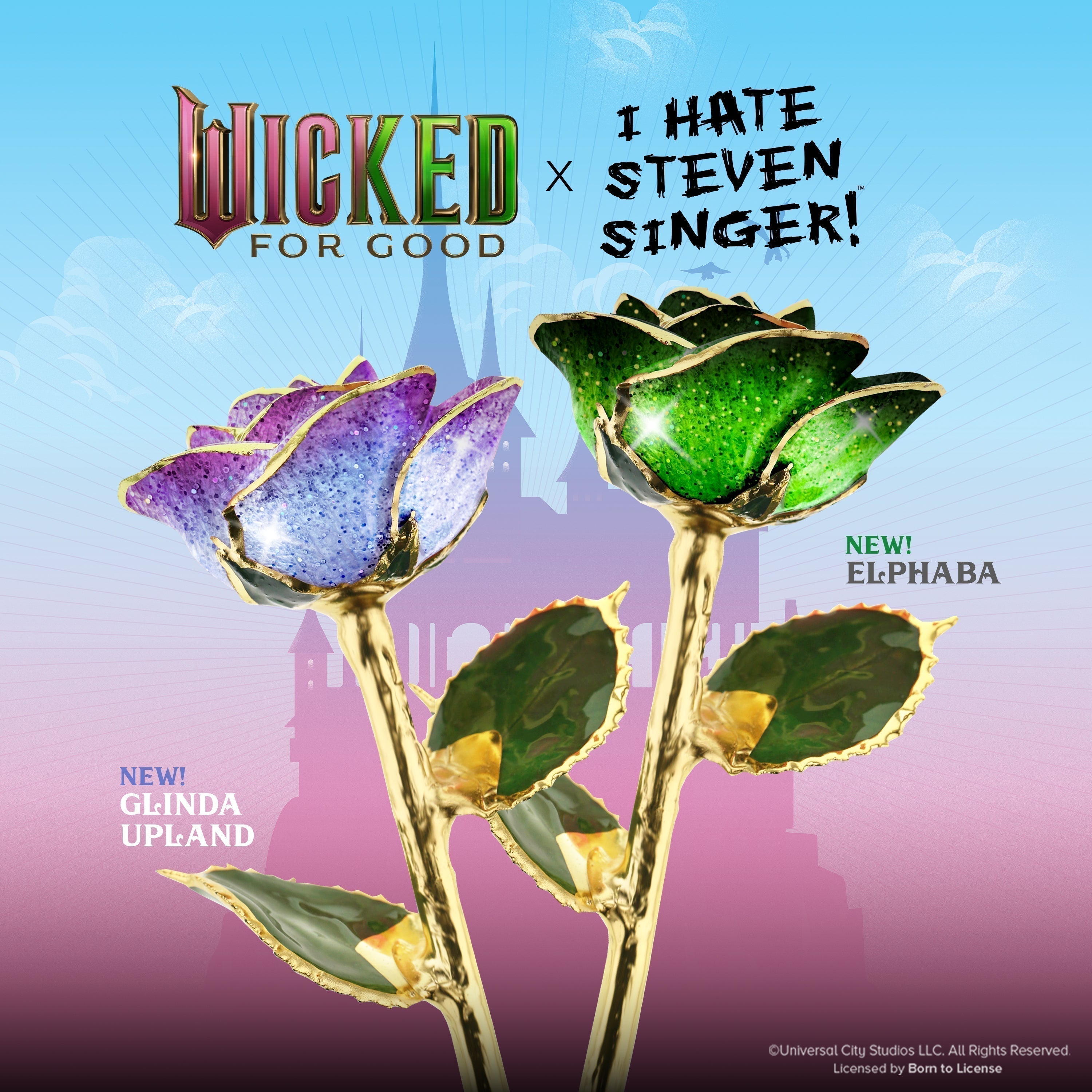 Steven Singer’s Brand New Wicked: For Good Gold Dipped Roses
