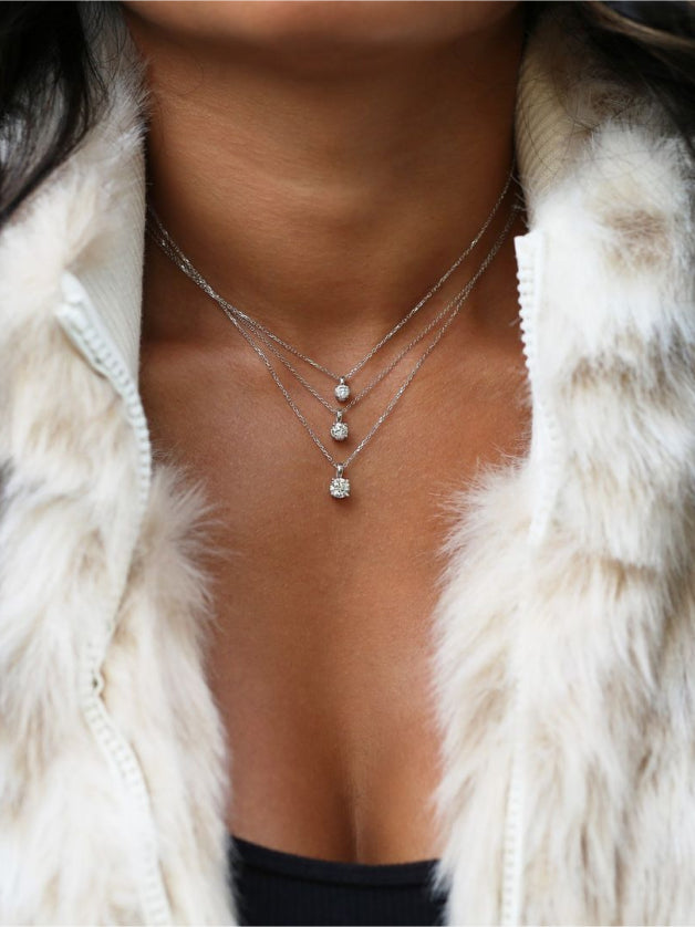 Solitaire Diamond Necklaces