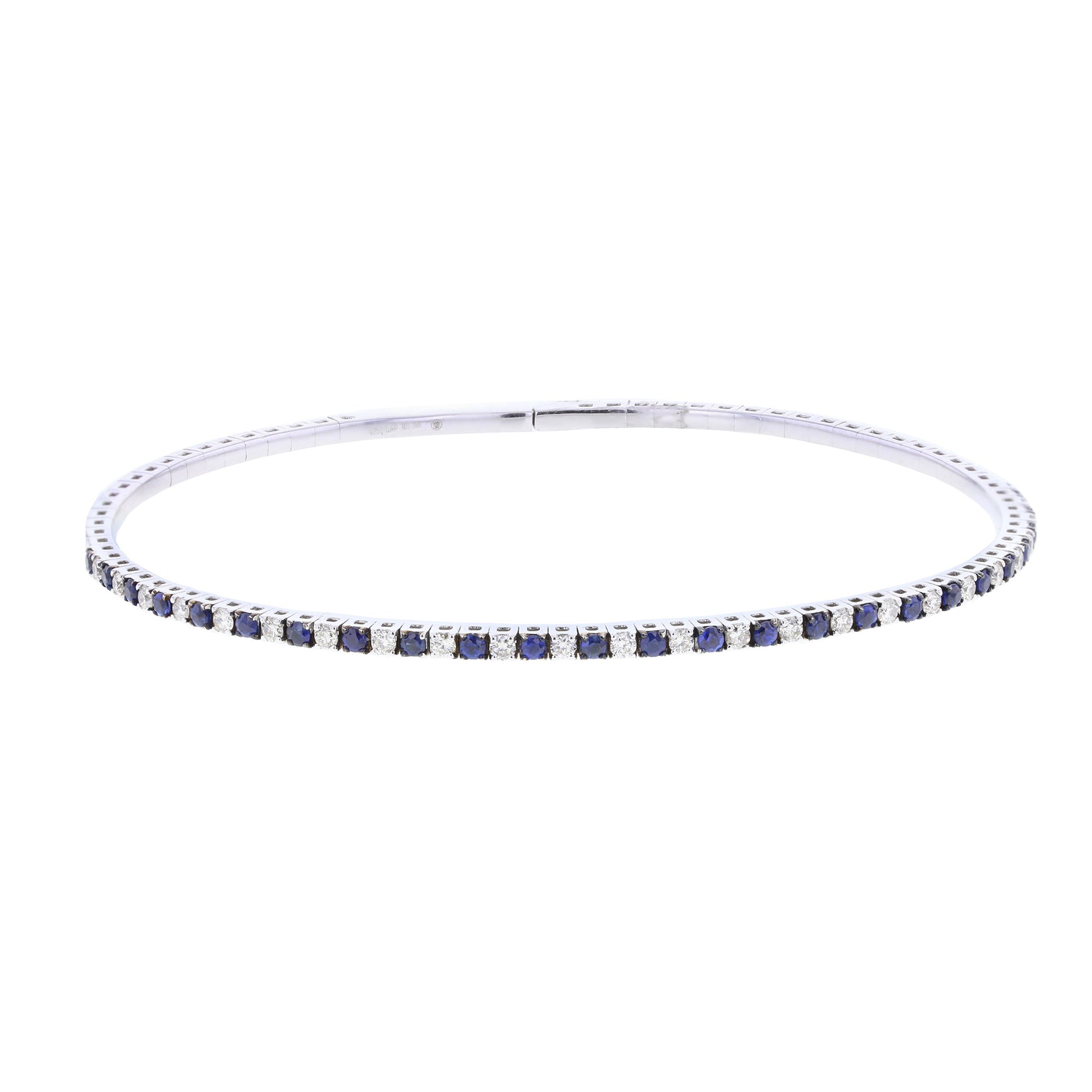 Something Blue Diamond and Sapphire Bangle Bracelet