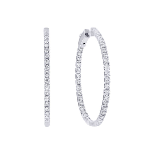 Cielo Diamond Hoop Earrings 1ct