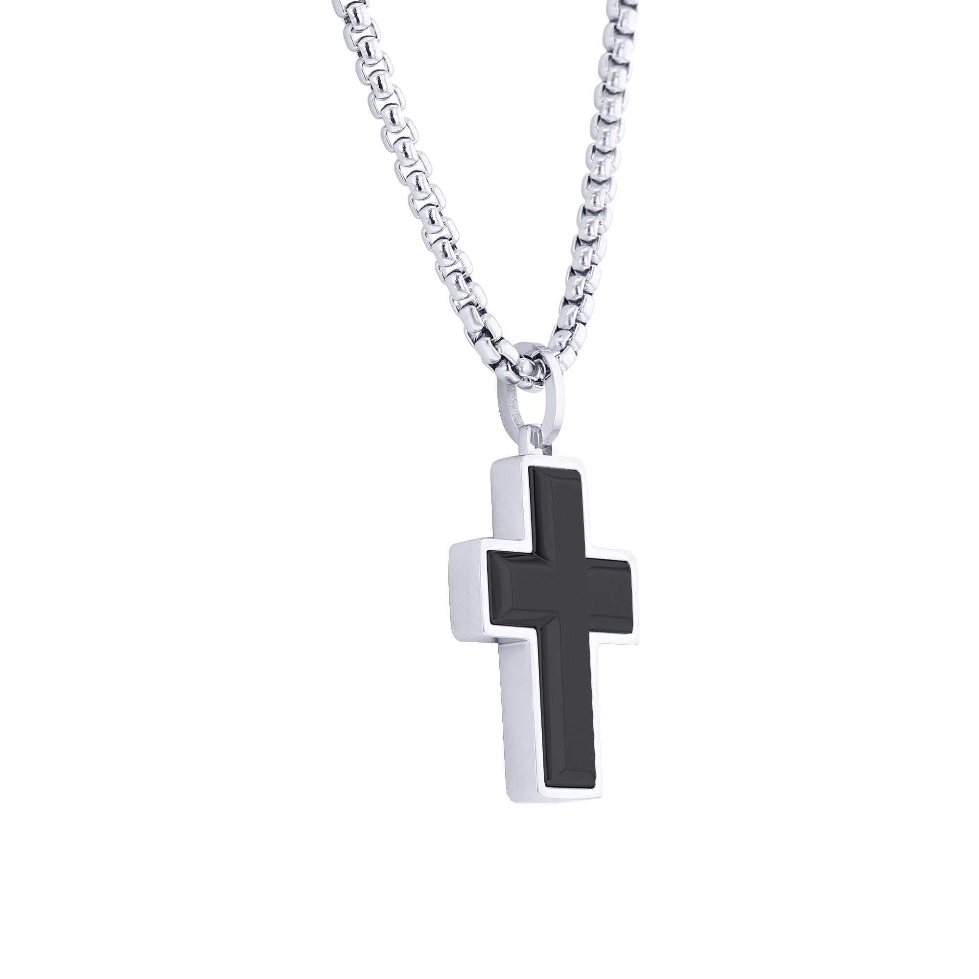 Mens Necklace Stainless Steel Cross Necklace Kohls LYNX Men's Blue