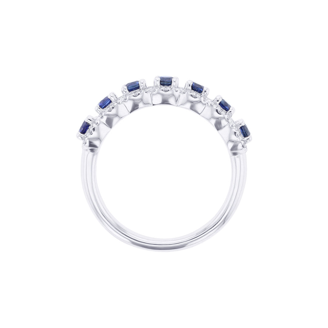 Lola Sapphire and Diamond 7 Stone Ring