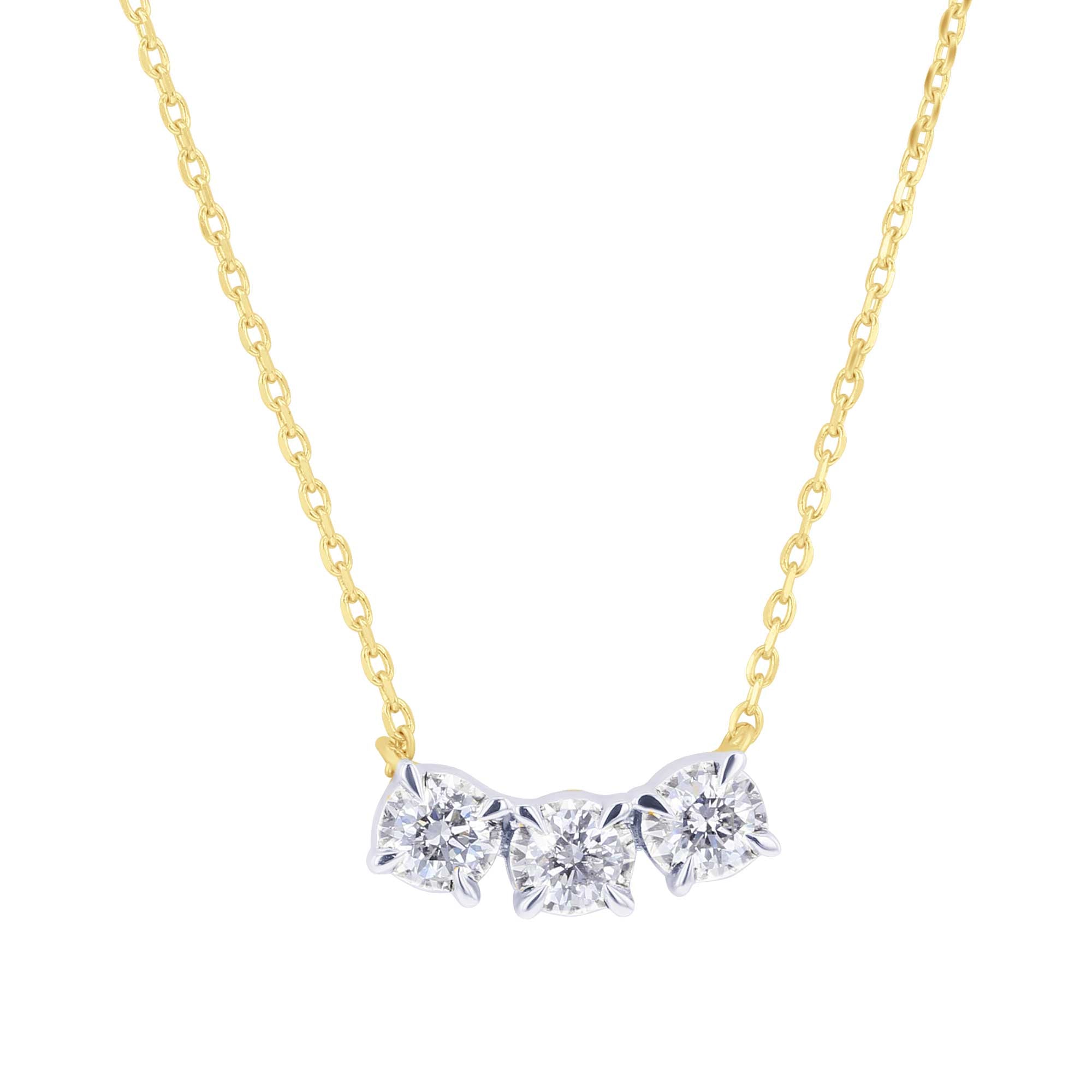 Mirage Three Stone Diamond Necklace 1/4 ct – Steven Singer Jewelers