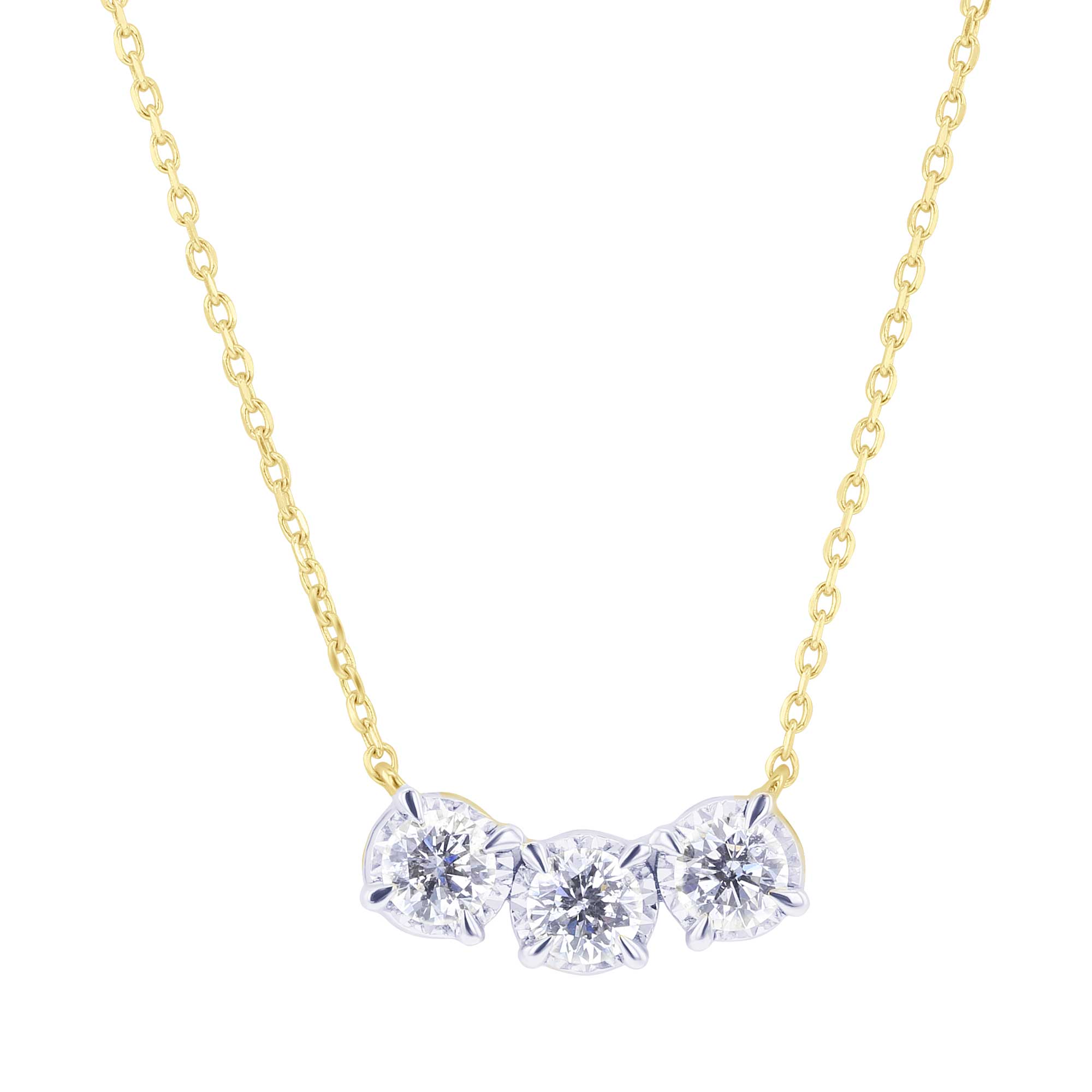 Mirage Three Stone Diamond Necklace 1/2 ct – Steven Singer