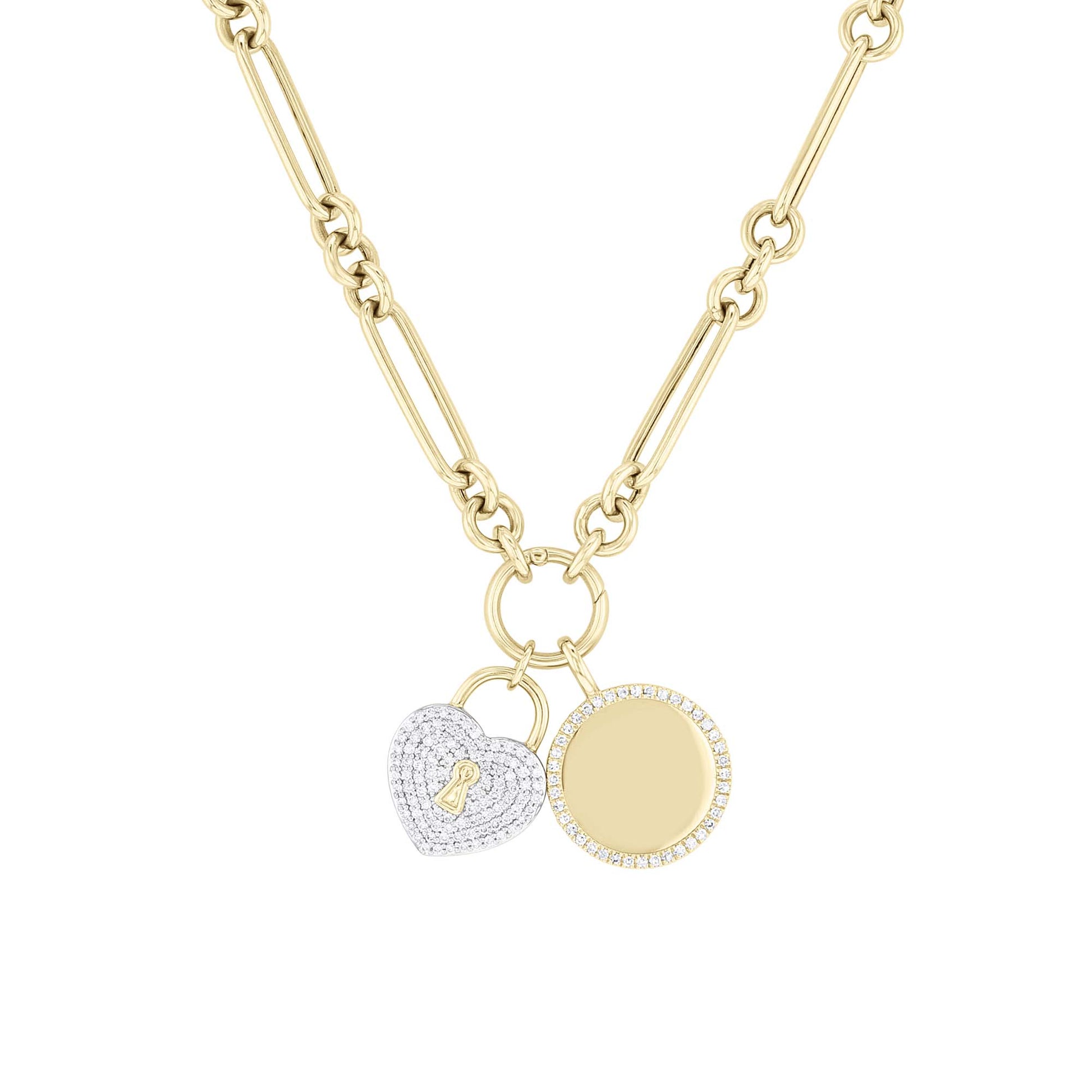 Heart of Gold Diamond Charm