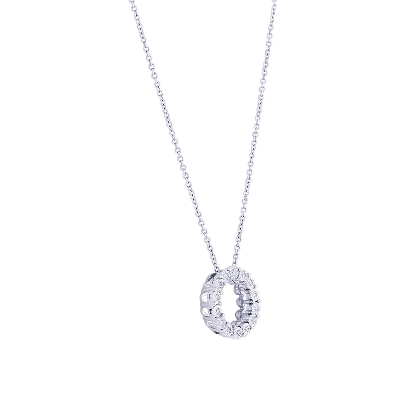 Circle necklace with diamond in the middle Outlet