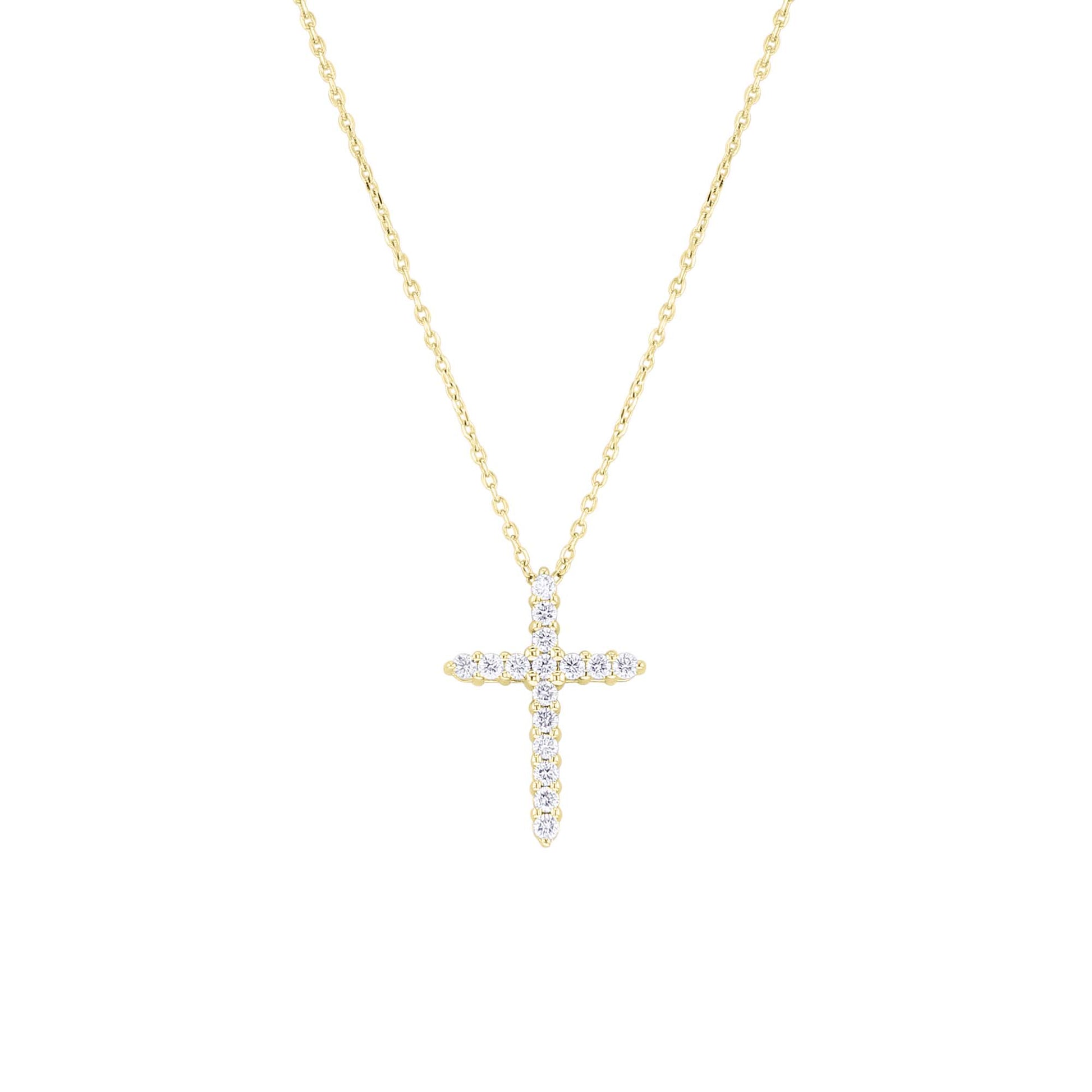Faithful Cross Diamond Necklace 1/4ct