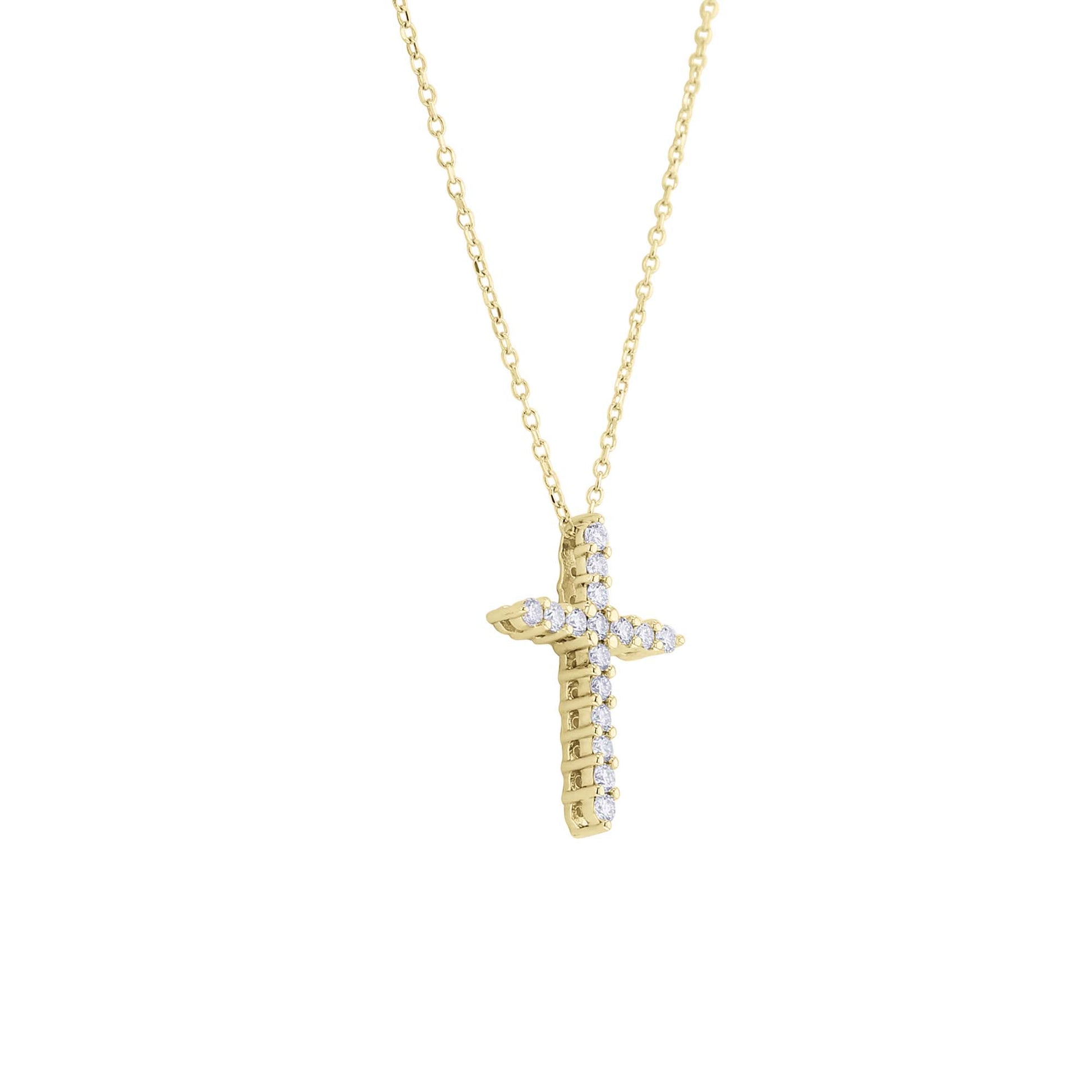 Faithful Cross Diamond Necklace 1/4ct