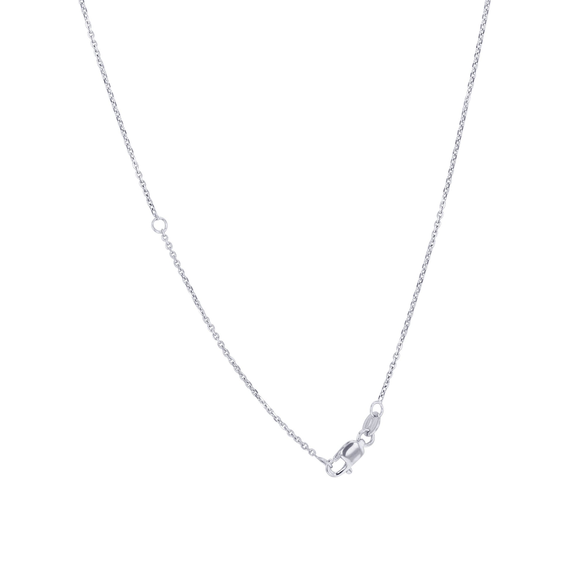 Enid Black and White Halo Diamond Necklace 1 1/4ct