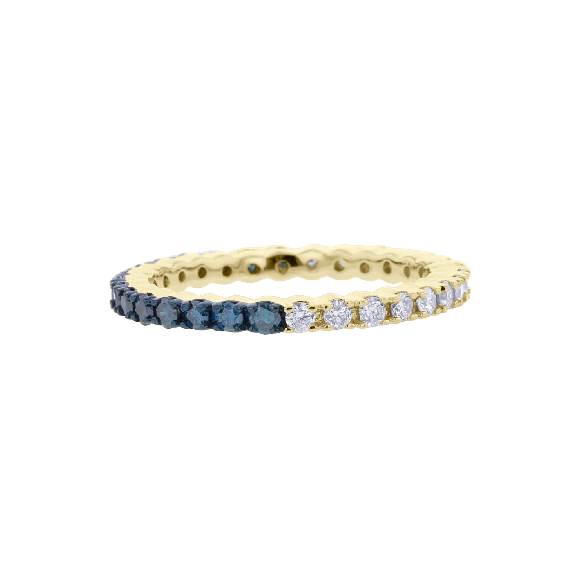 Our gorgeous 2 tone blue and white diamond ring.