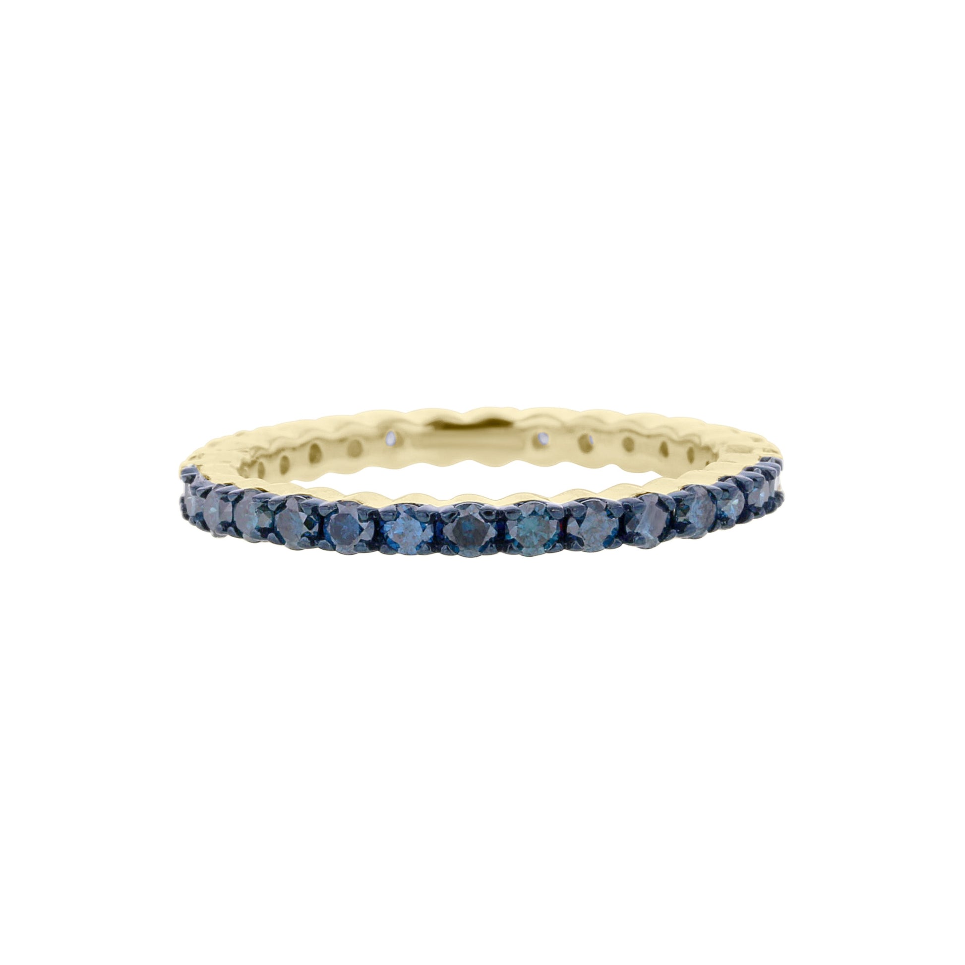 Duo Blue and White Eternity Diamond Ring