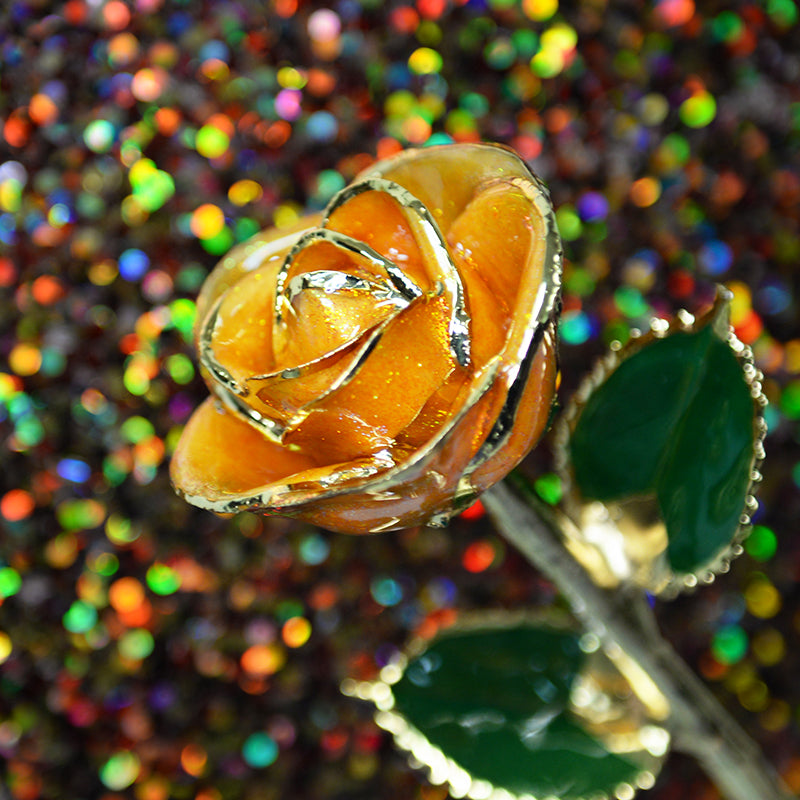 Just Peachy 24kt Gold Dipped Rose