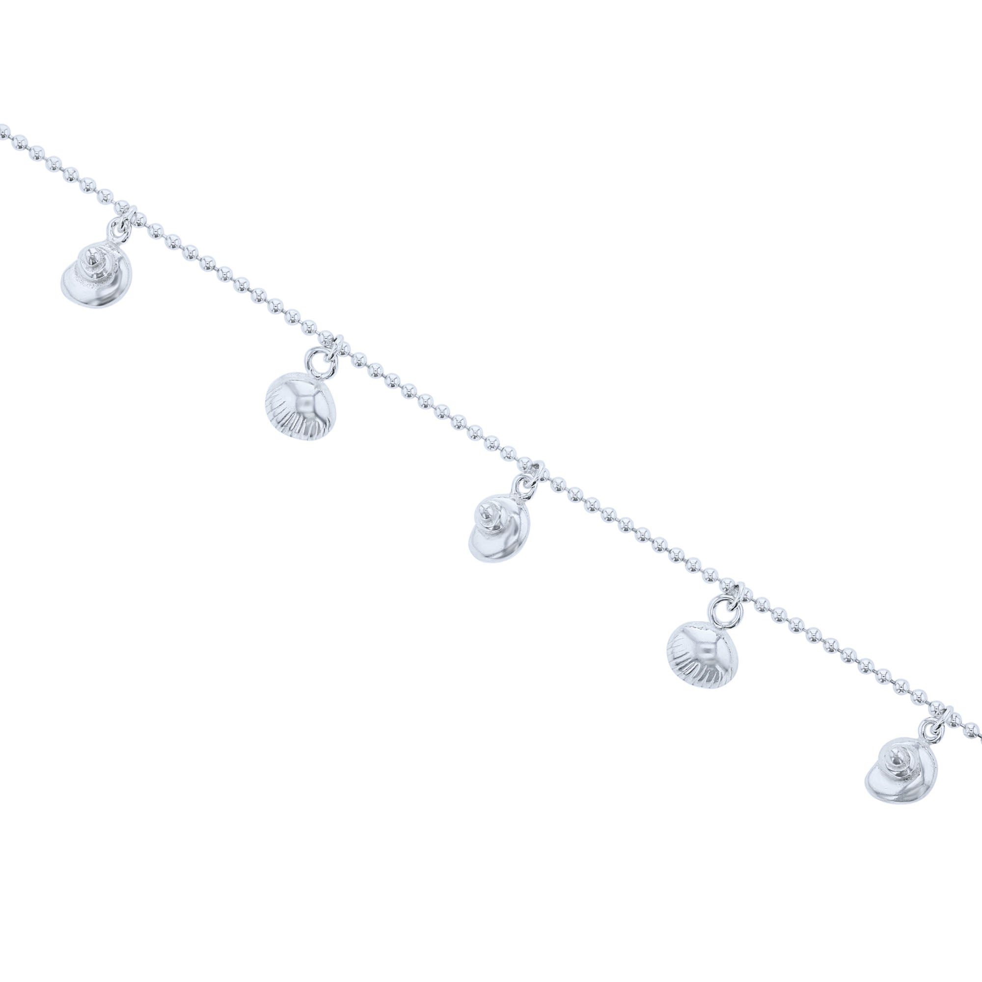 Silver Sally Seashell Anklet