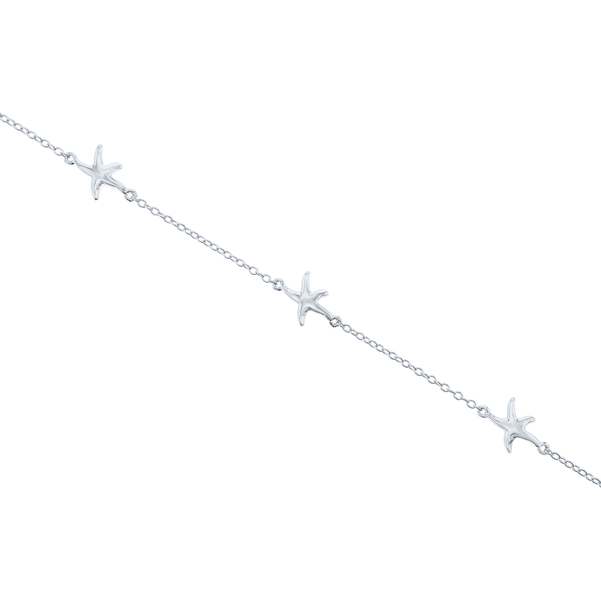 Silver Sandy Starfish Anklet