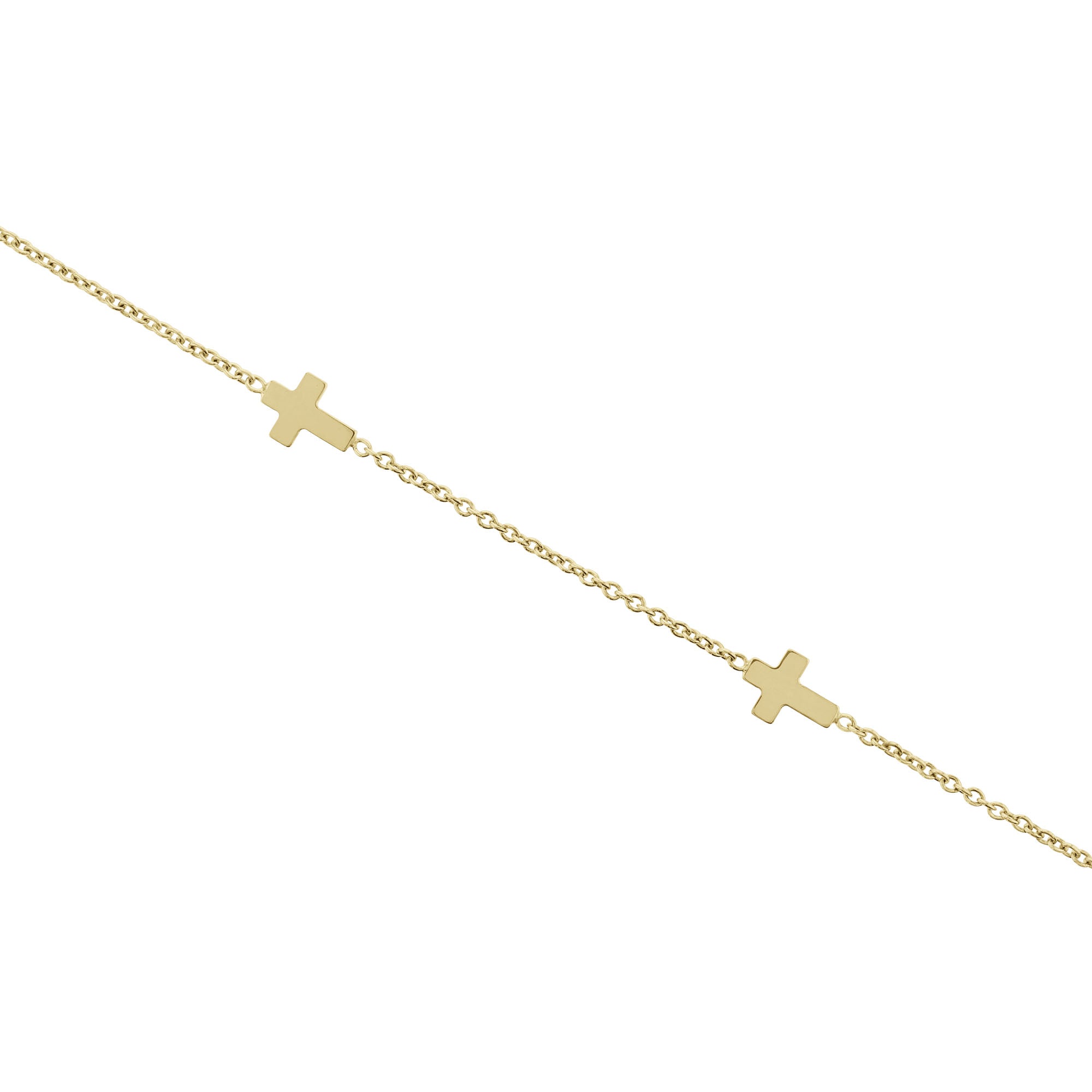 Comforting Cross Gold Anklet
