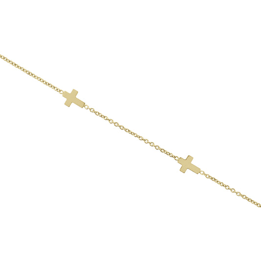 Comforting Cross Gold Anklet