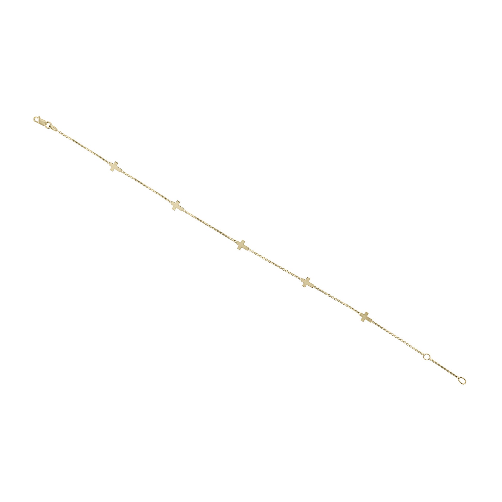 Comforting Cross Gold Anklet