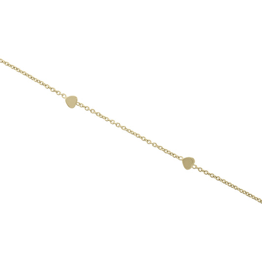 Petite Heart Gold Anklet