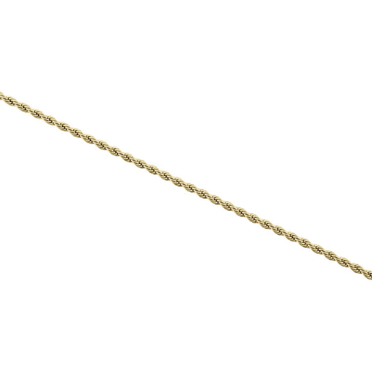 Boardwalk Rope Chain Stainless Steel Anklet- 2mm