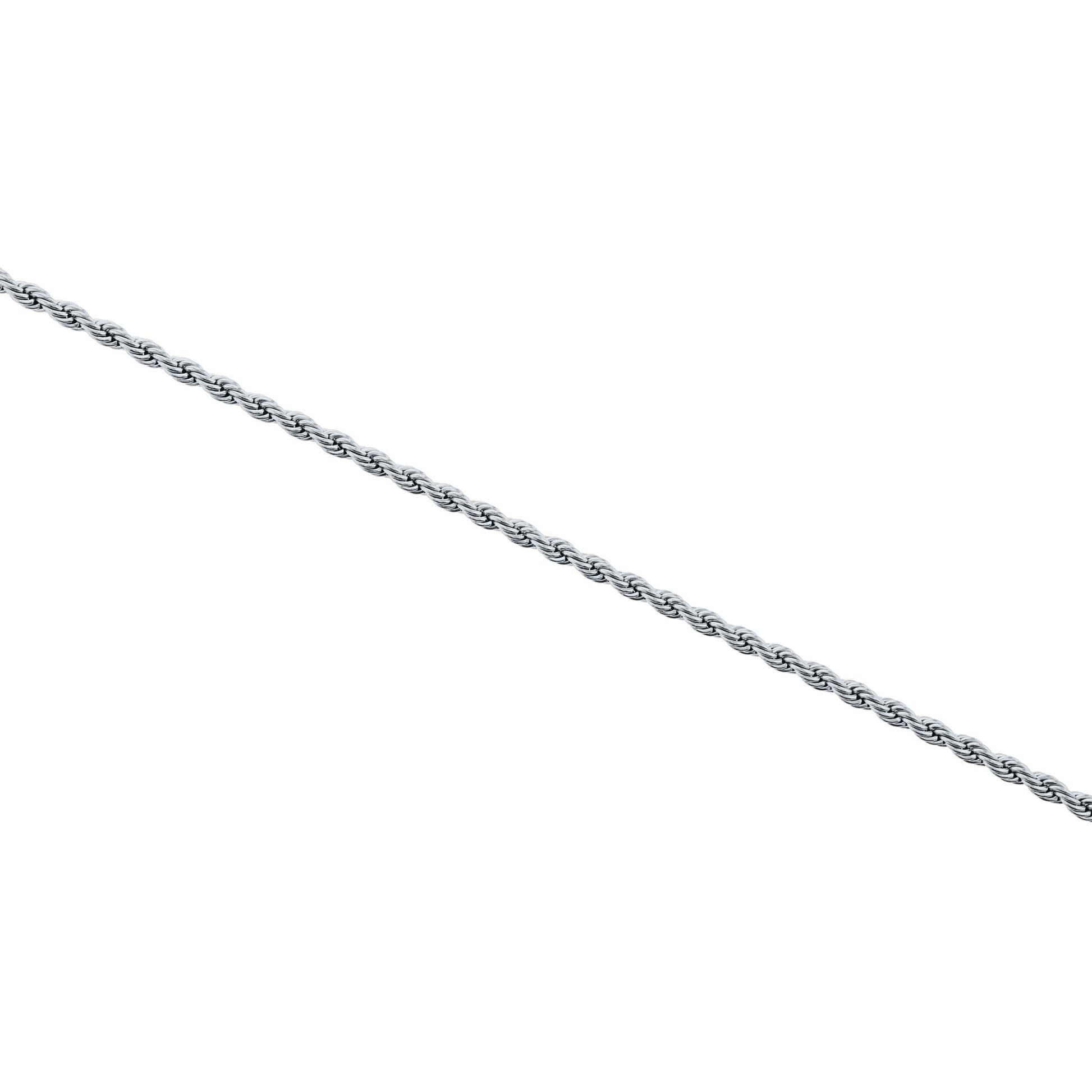 Boardwalk Rope Chain Stainless Steel Anklet- 2mm