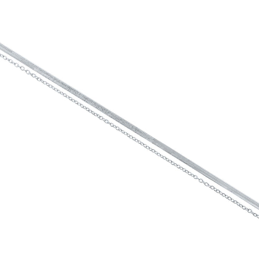 Cabana Layered Stainless Steel Anklet