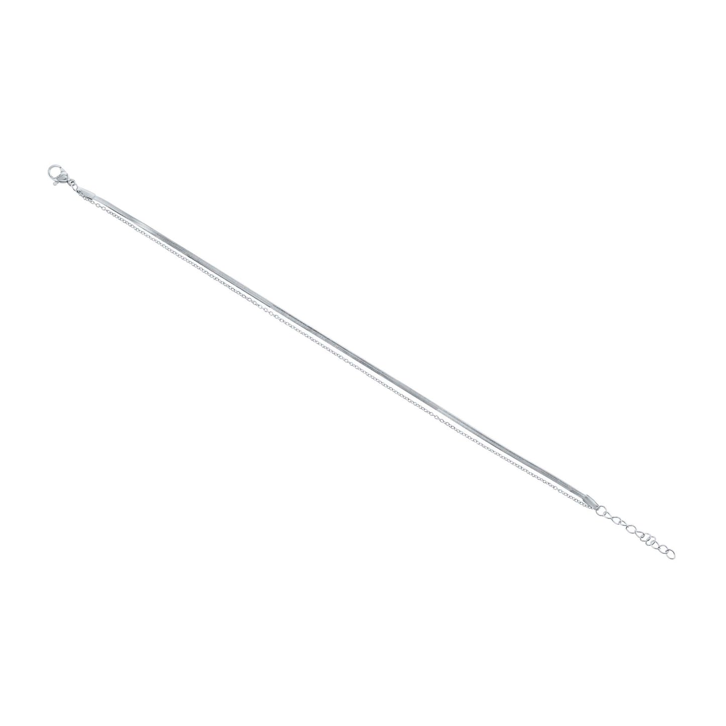 Cabana Layered Stainless Steel Anklet