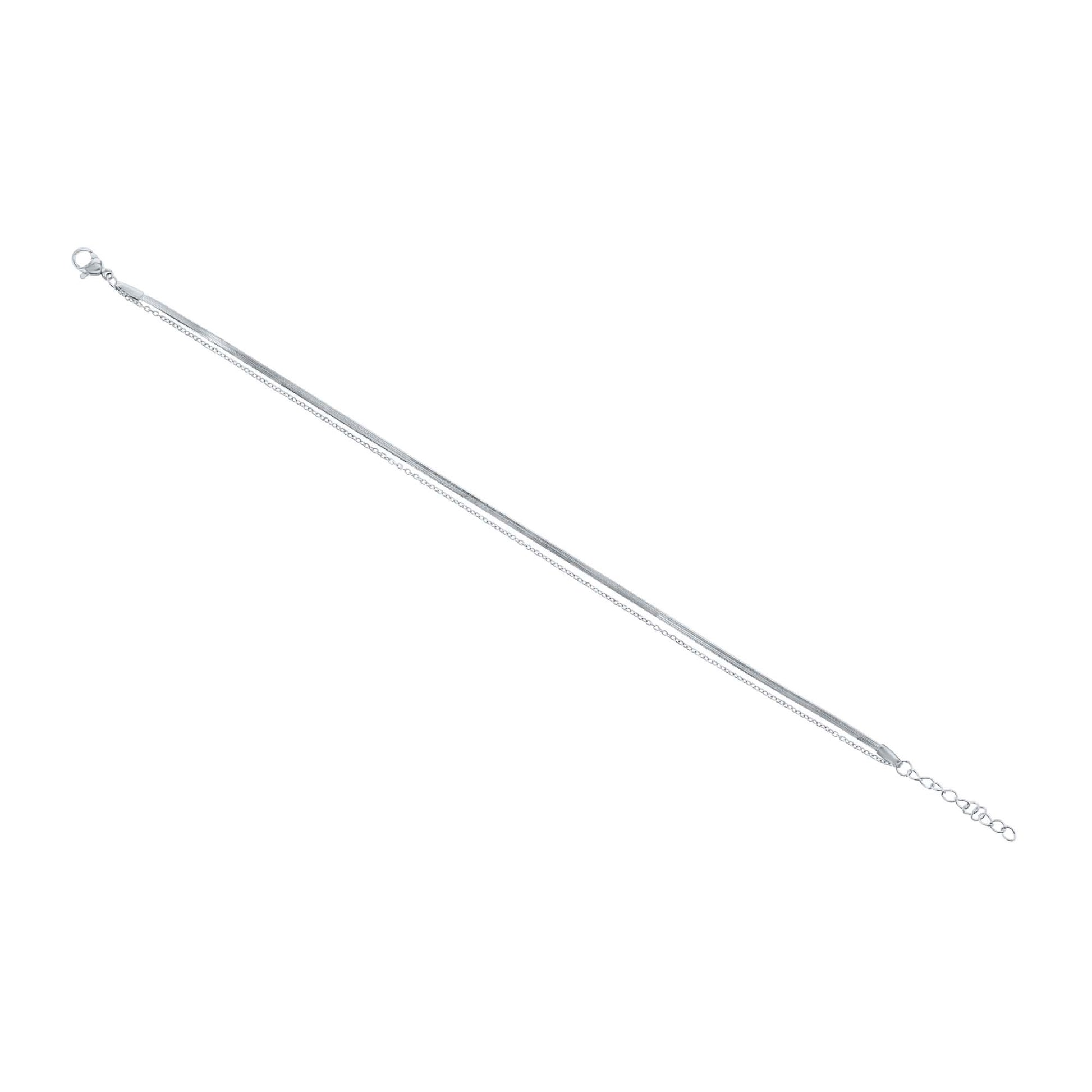 Cabana Layered Stainless Steel Anklet