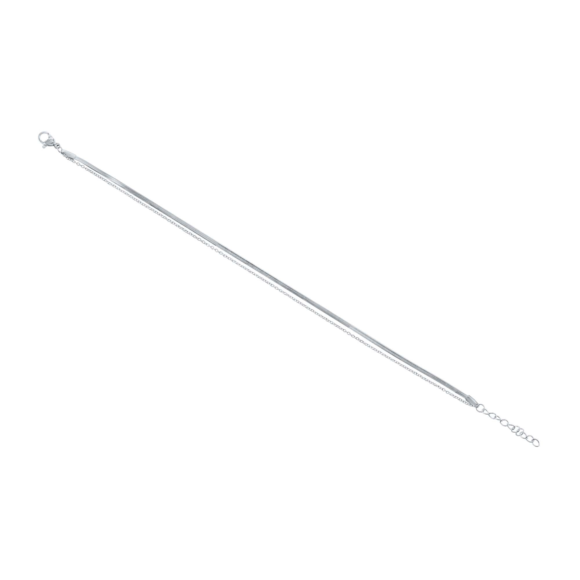 Cabana Layered Stainless Steel Anklet