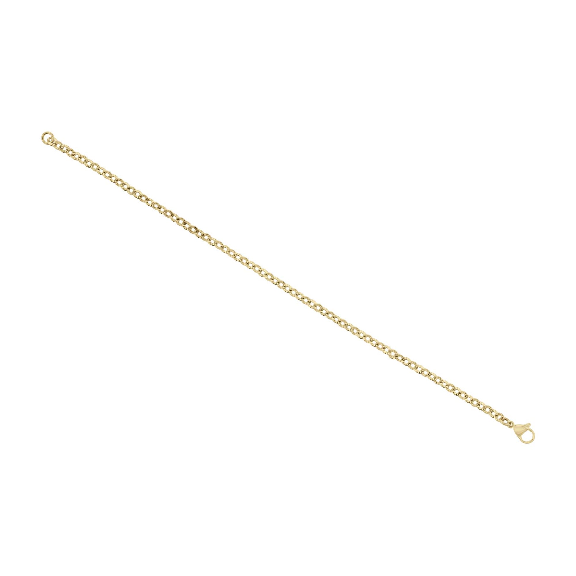 Island Time Sparkle Round Link Stainless Steel Anklet
