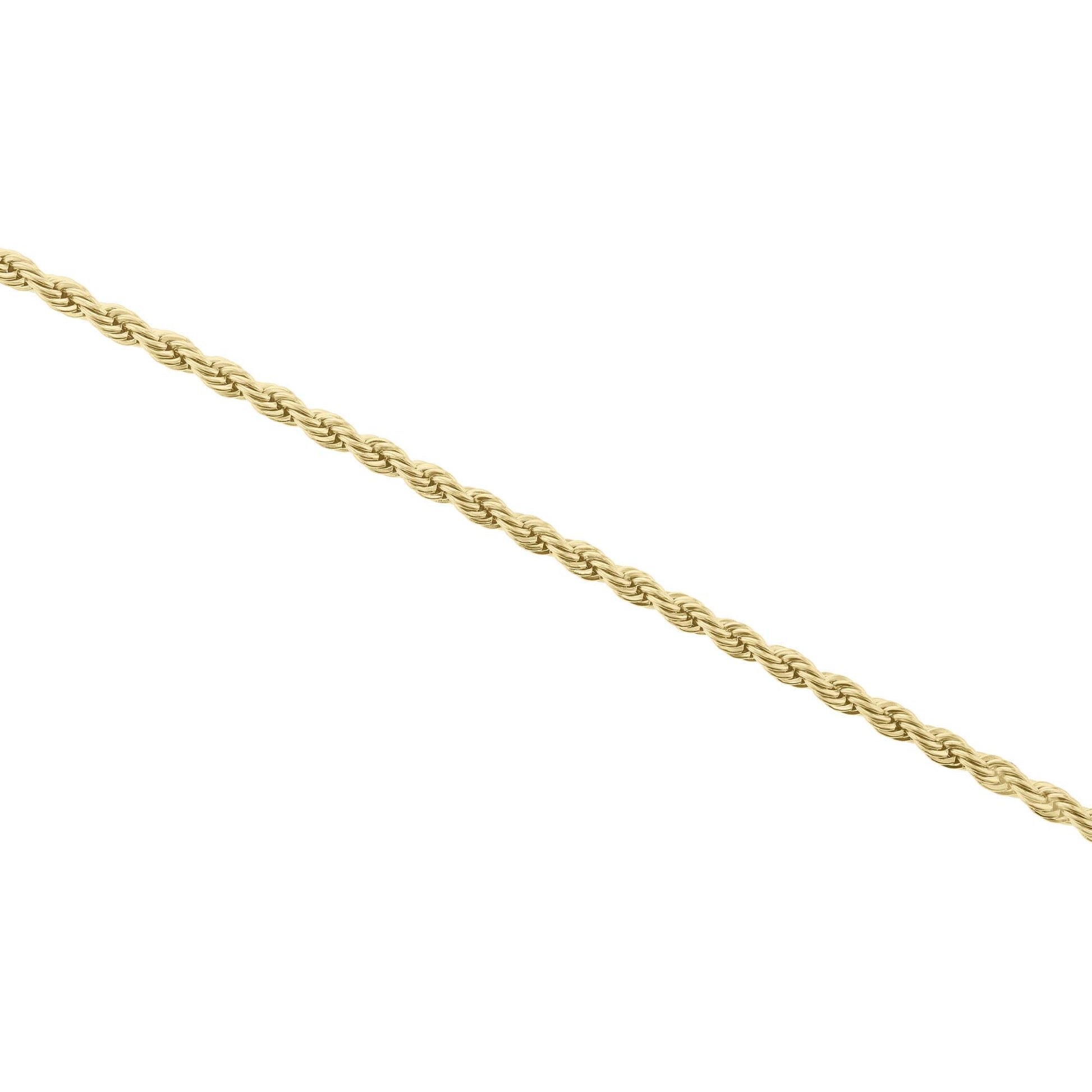 Boardwalk Rope Chain Stainless Steel Anklet- 3mm