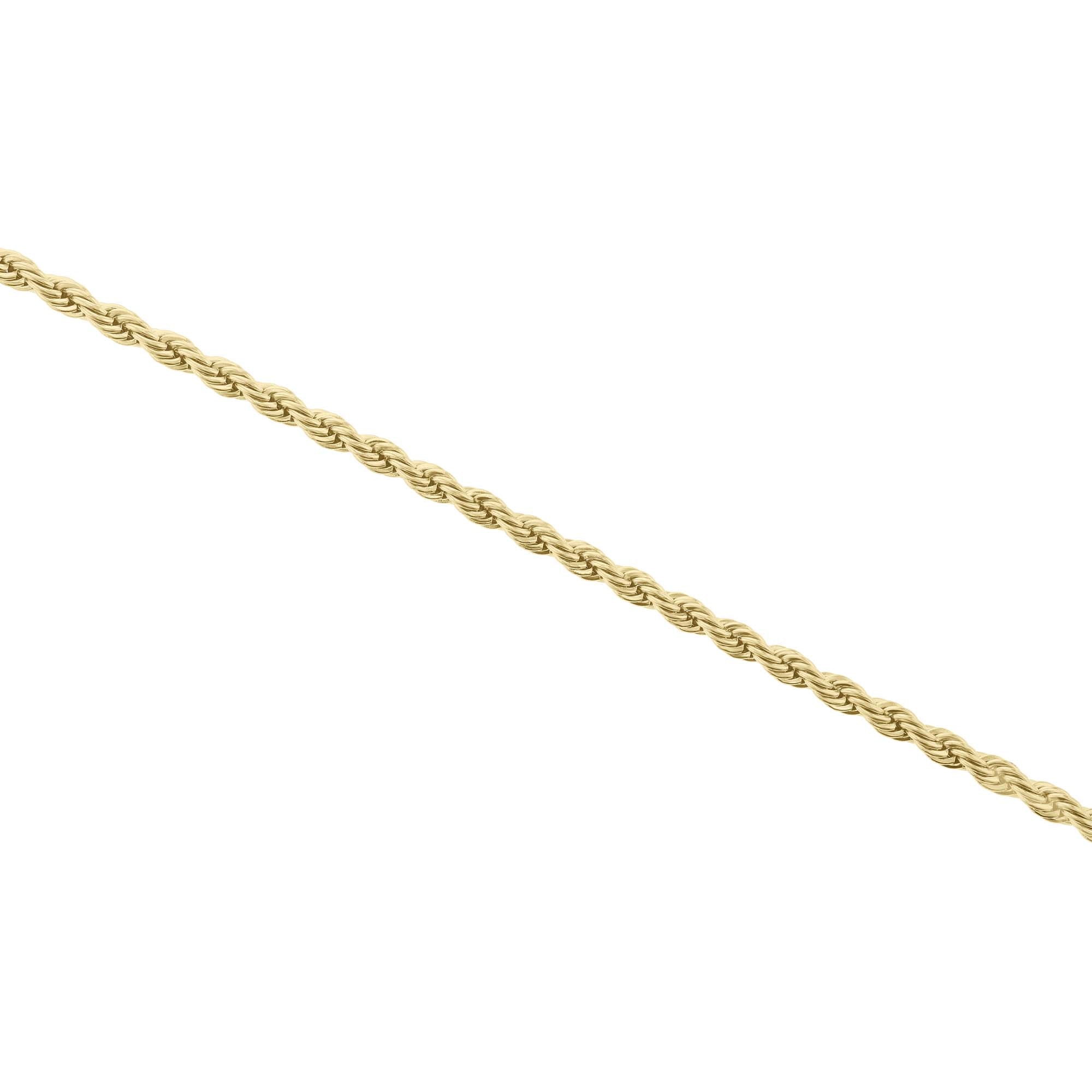 Boardwalk Rope Chain Stainless Steel Anklet- 3mm