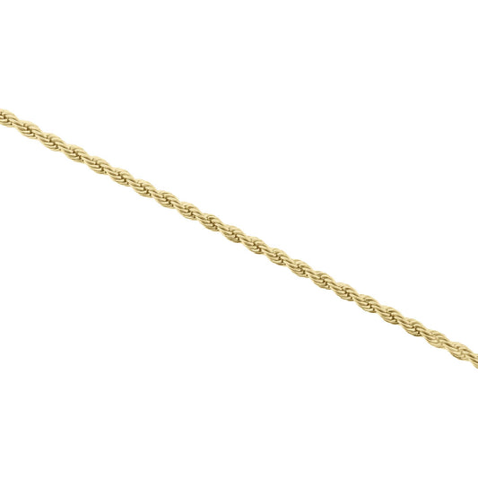 Boardwalk Rope Chain Stainless Steel Anklet- 3mm