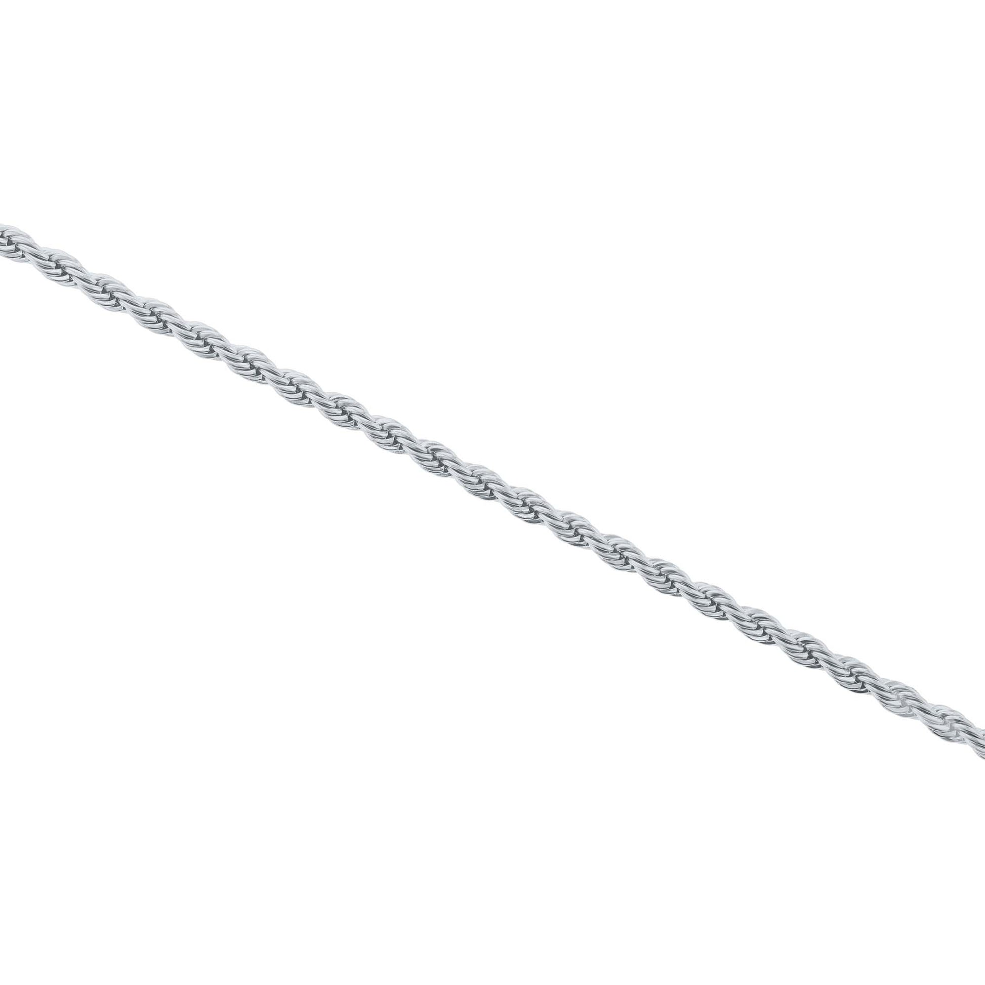 Boardwalk Rope Chain Stainless Steel Anklet- 3mm