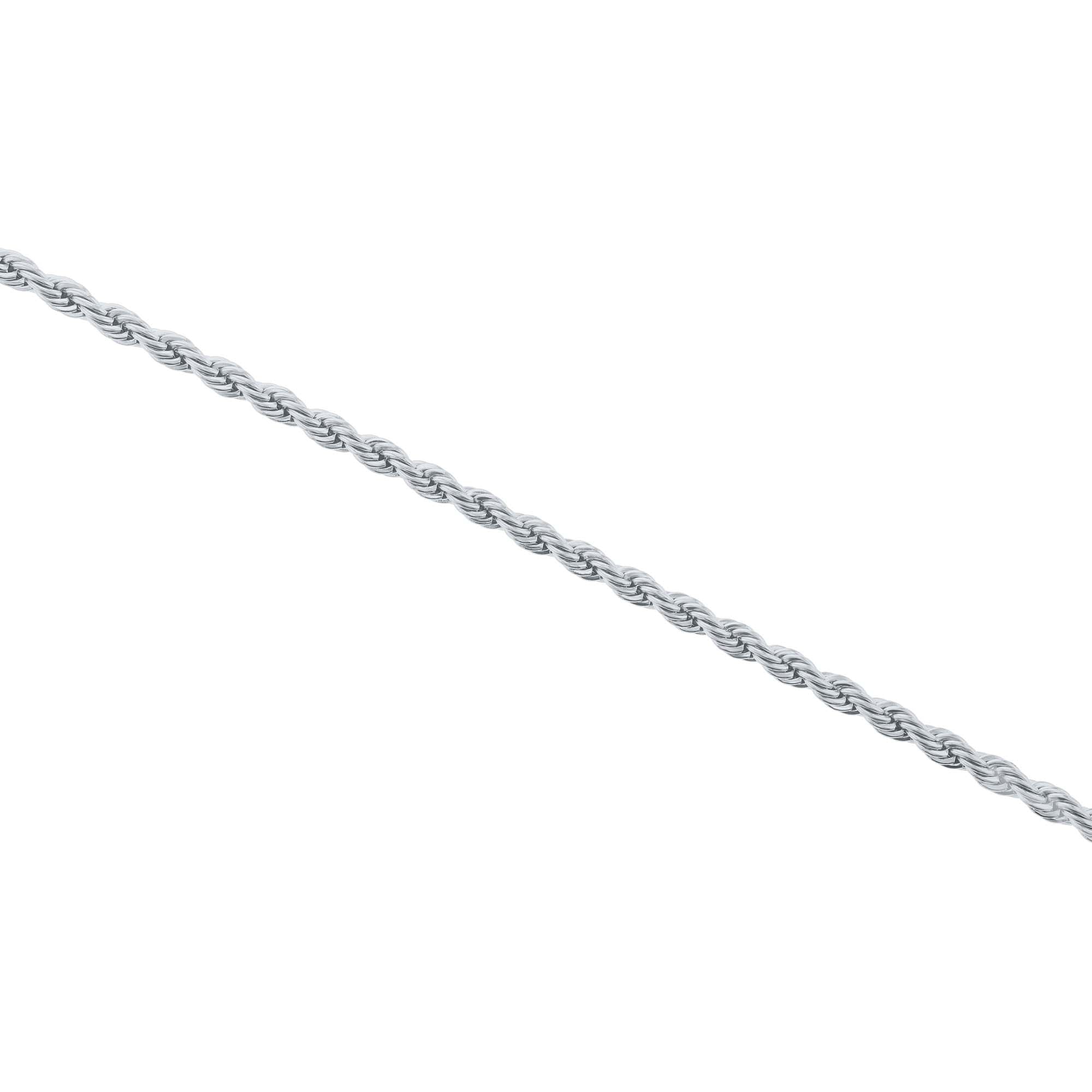 Boardwalk Rope Chain Stainless Steel Anklet- 3mm
