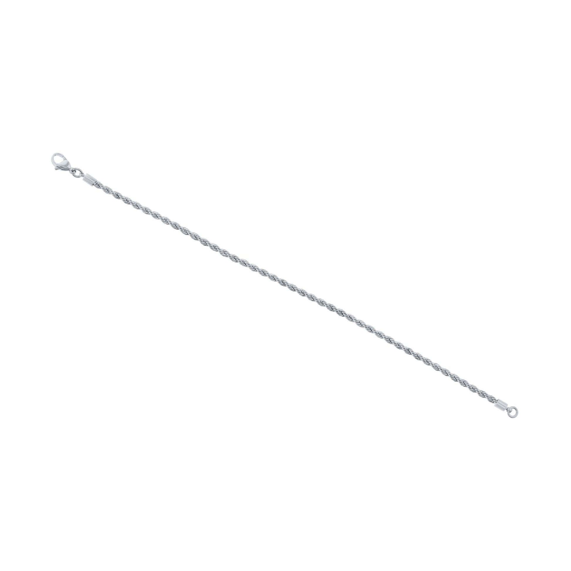 Boardwalk Rope Chain Stainless Steel Anklet- 3mm