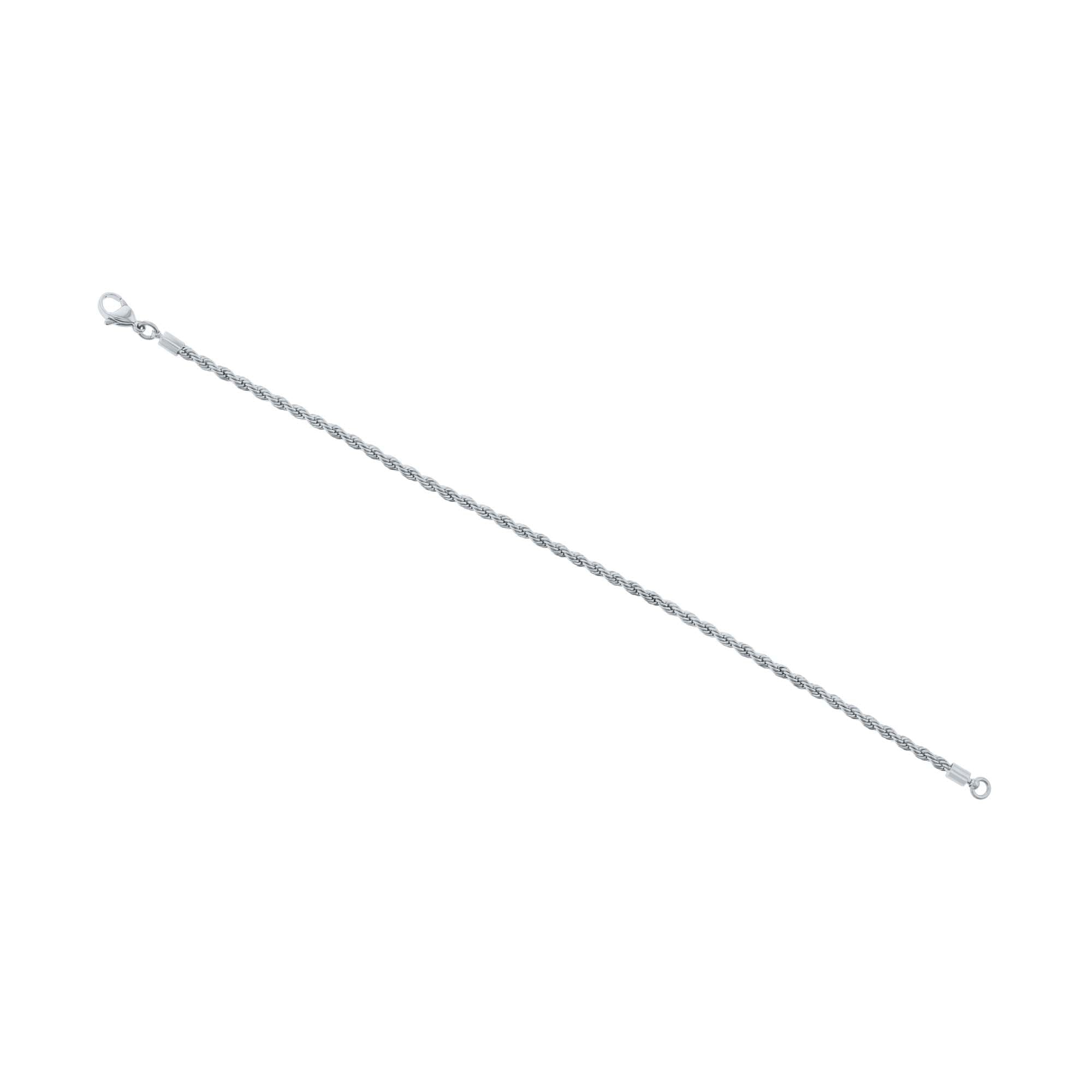 Boardwalk Rope Chain Stainless Steel Anklet- 3mm