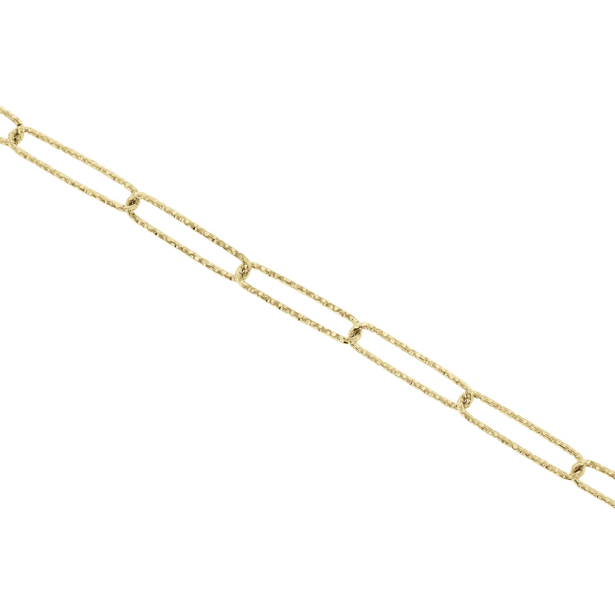Sun Chaser Sparkle Oval Link Stainless Steel Anklet