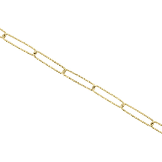 Sun Chaser Sparkle Oval Link Stainless Steel Anklet