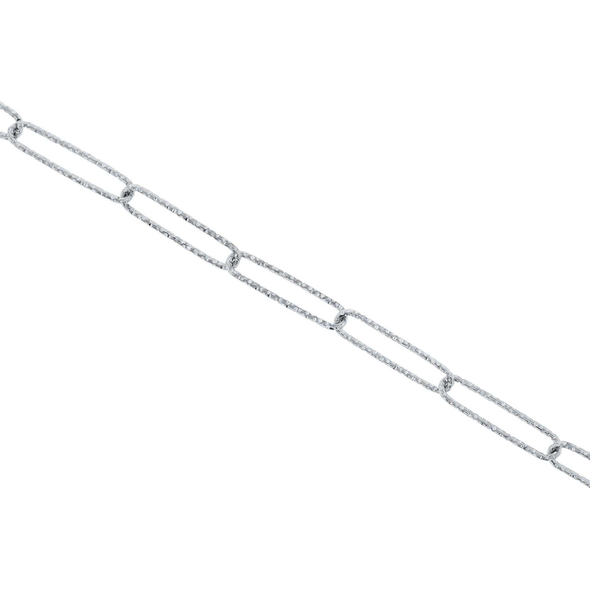 Sun Chaser Sparkle Oval Link Stainless Steel Anklet