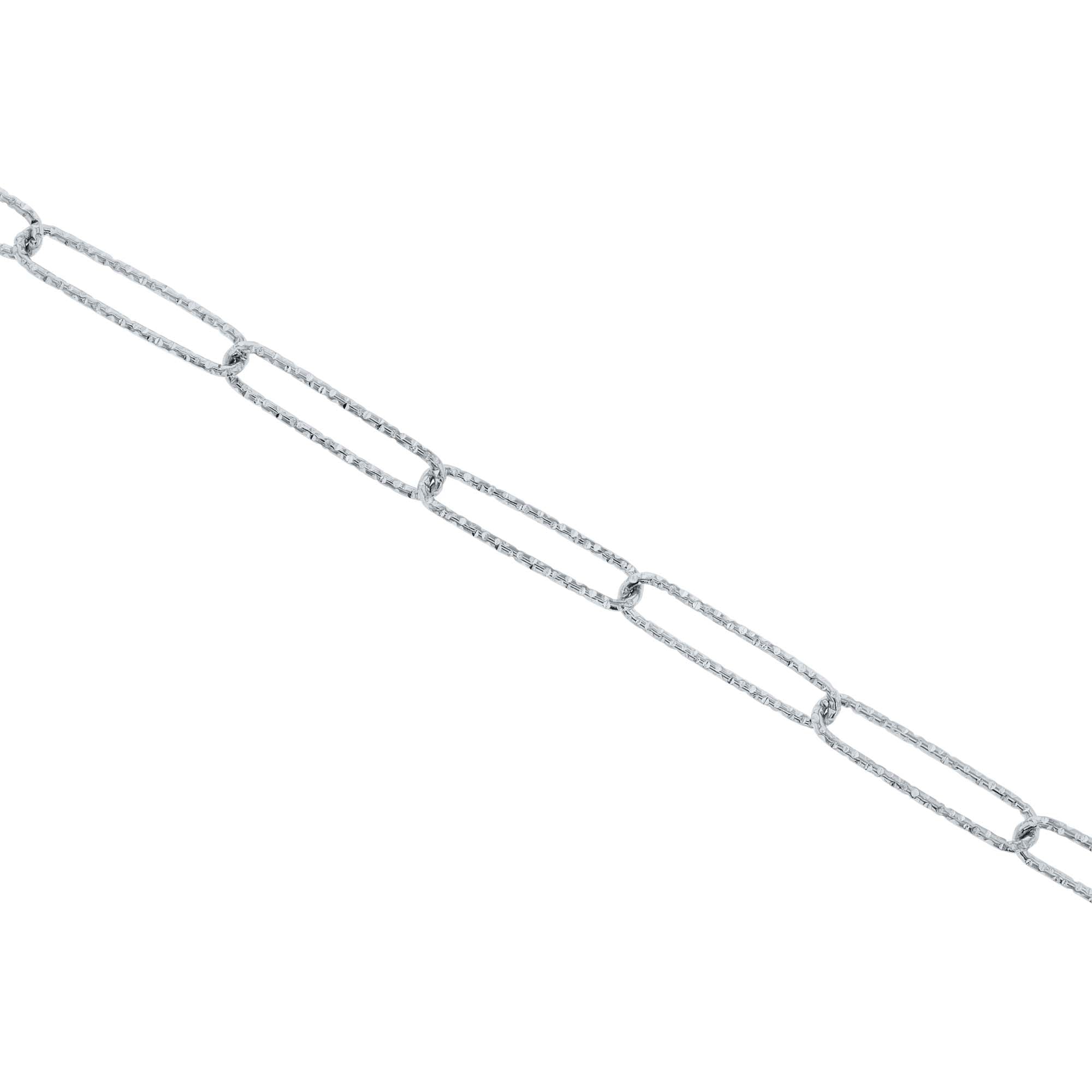Sun Chaser Sparkle Oval Link Stainless Steel Anklet