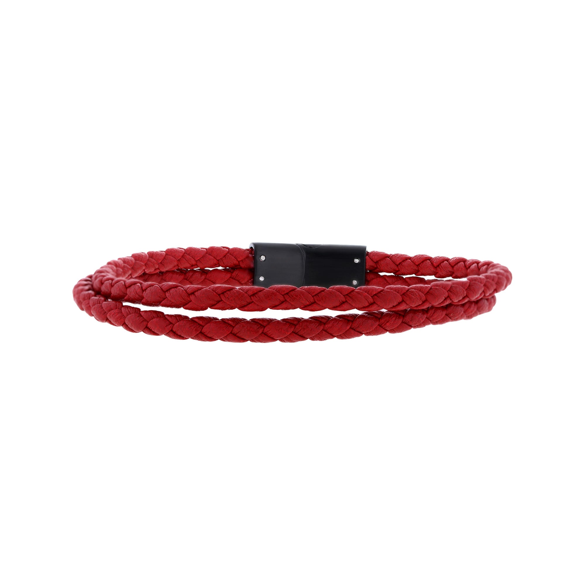 Zane Stainless Steel and Leather Bracelet