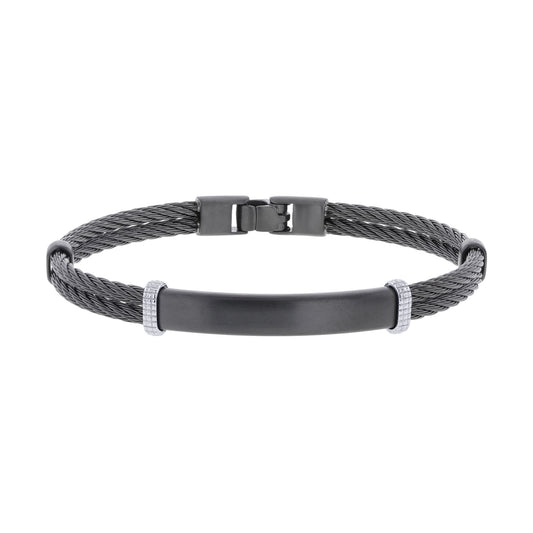 Franz Stainless Steel Cable Bracelet