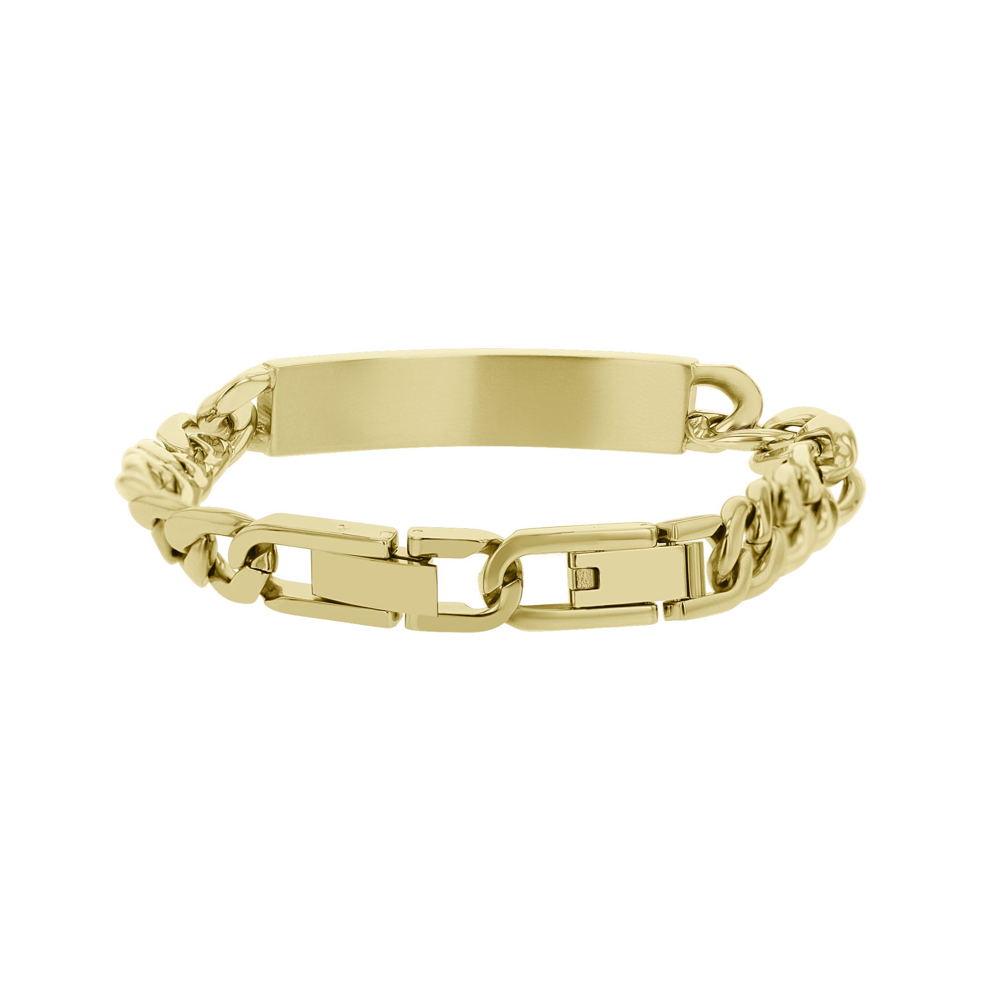Stainless Steel ID Figaro Link Bracelet – Steven Singer Jewelers
