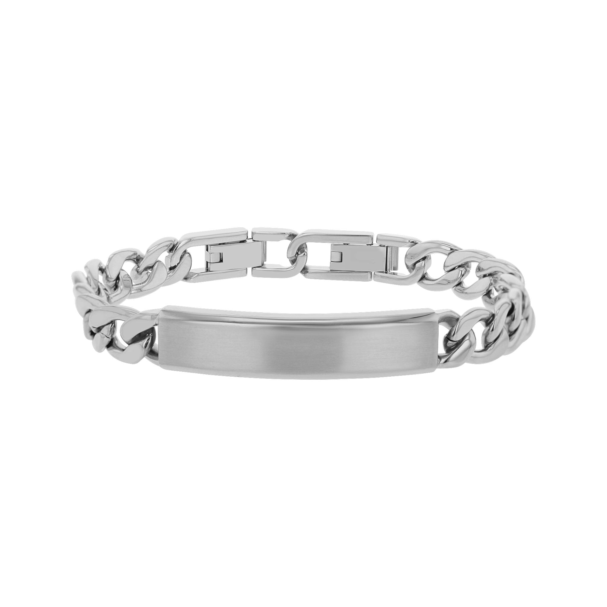 Stainless Steel ID Figaro Link Bracelet – Steven Singer Jewelers