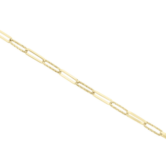 Pinnacle Gold Paper Clip Chain Bracelet