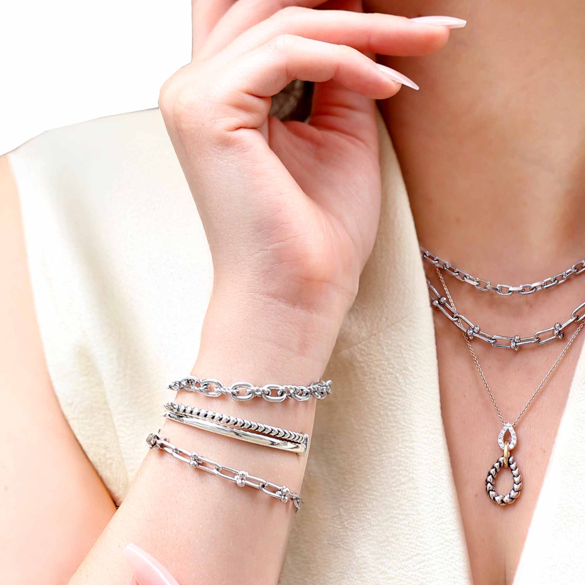 Silver Unforgettable U-Link Chain Bracelet – Steven Singer Jewelers