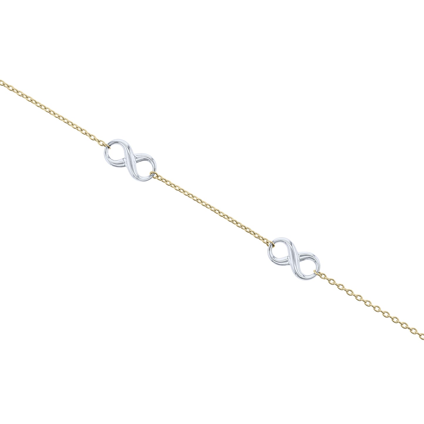 Two Infinity Gold Bracelet
