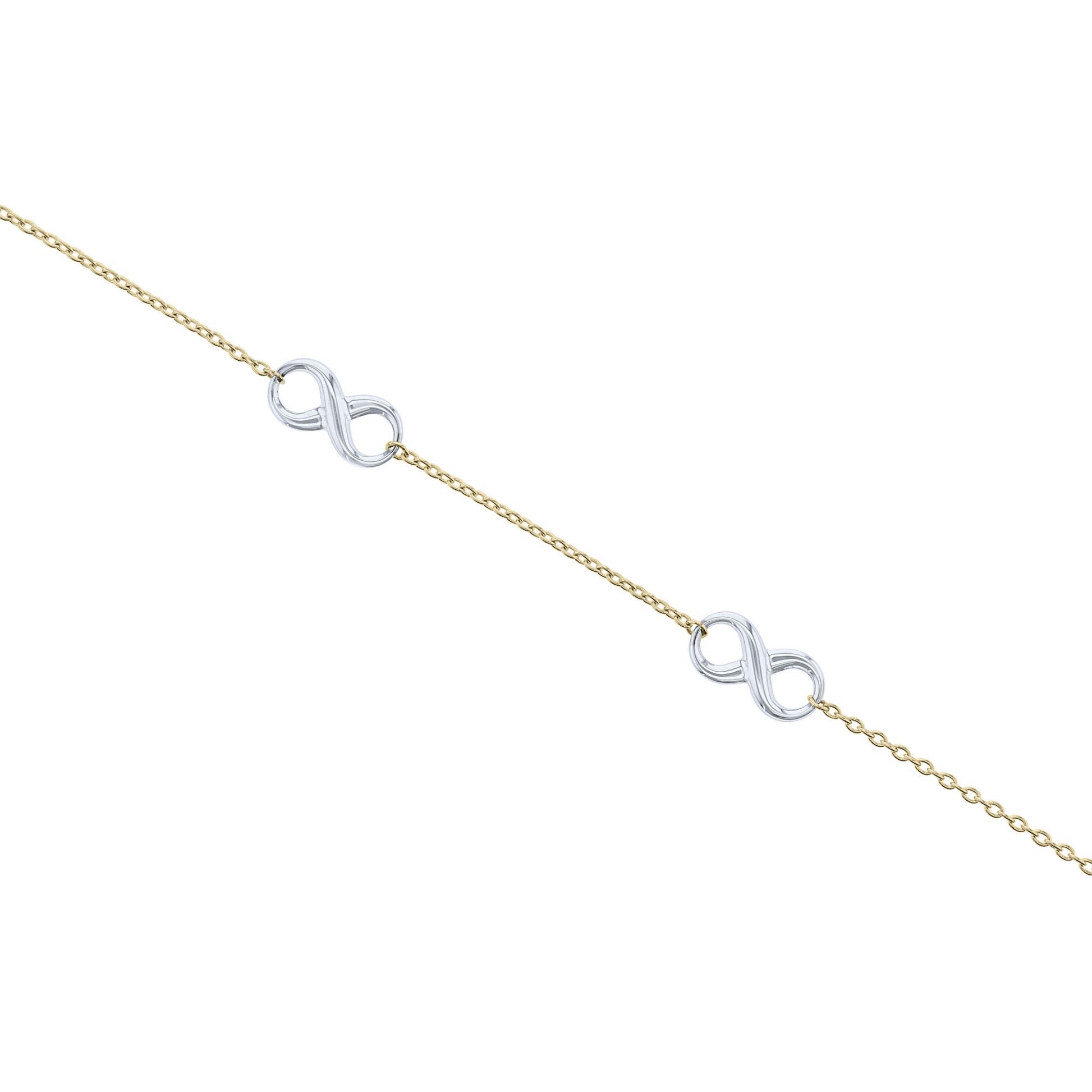 Two Infinity Gold Bracelet
